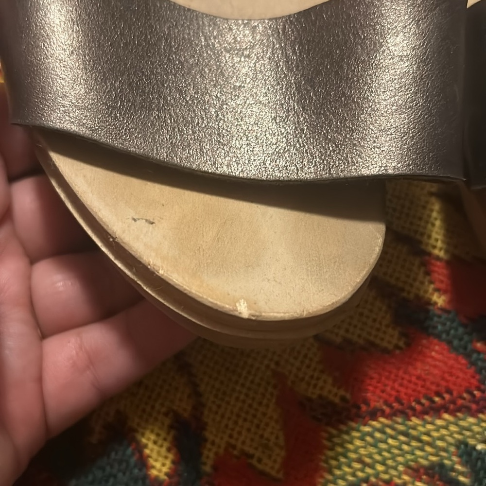 Metallic And Suede Bryr Clogs Barely Worn - image 4